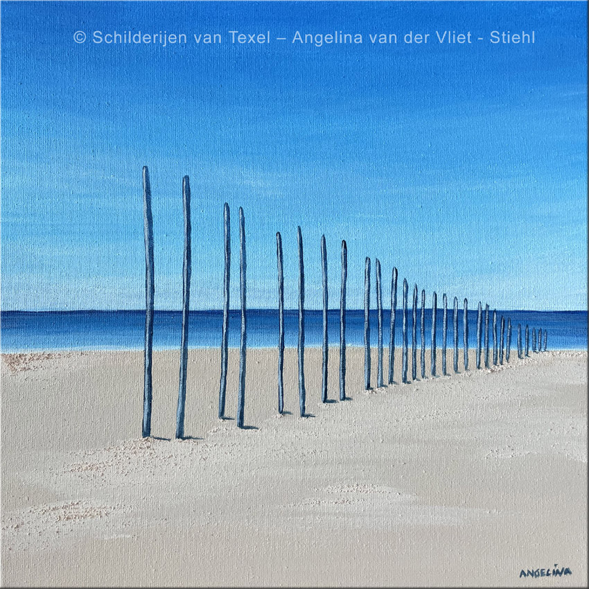 Schilderijen van Texel met de Steiger van Sil door Angelina van der Vliet - Stiehl